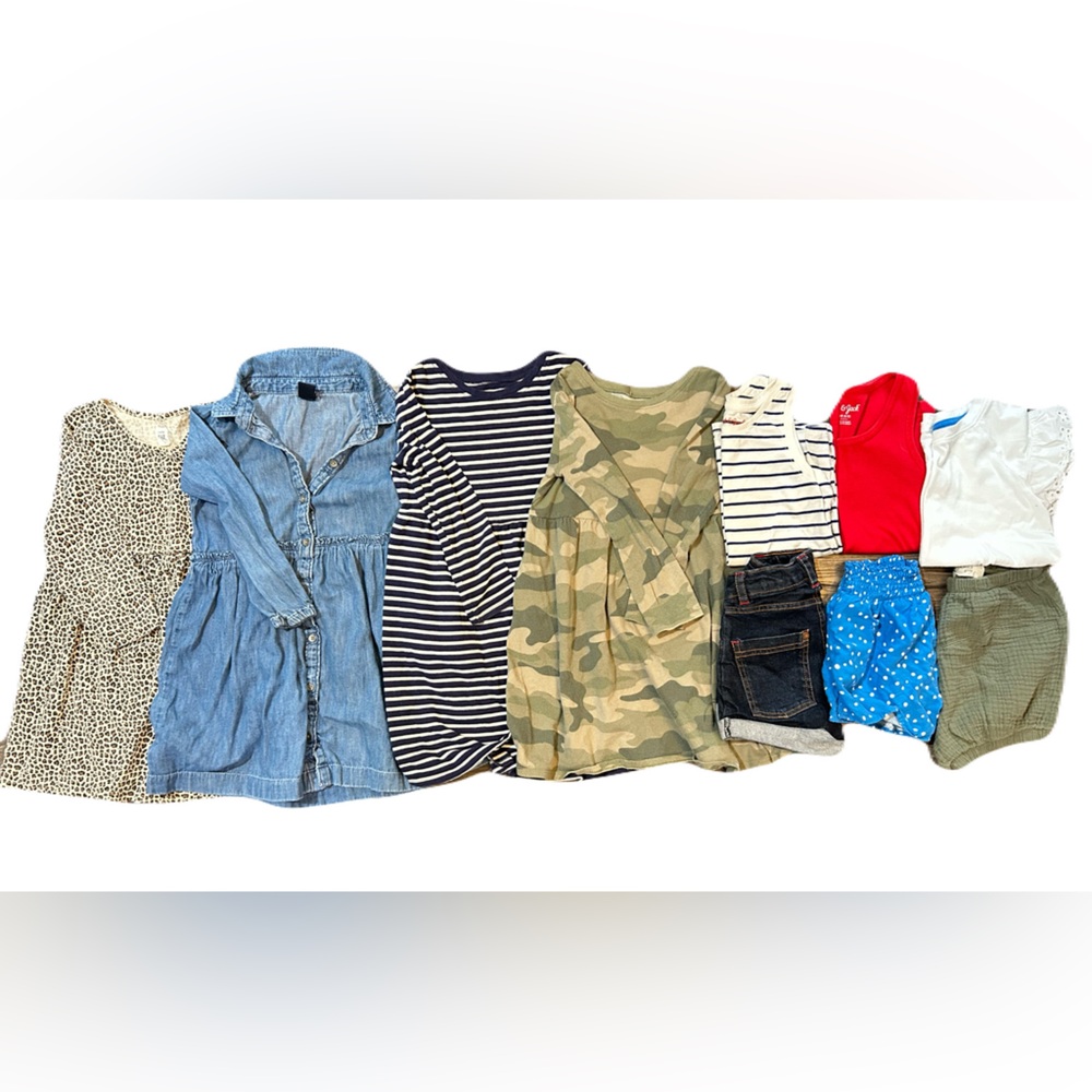 Little James Old Navy Gap Cat & Jack Dress Tank Shorts striped 4 5 XS